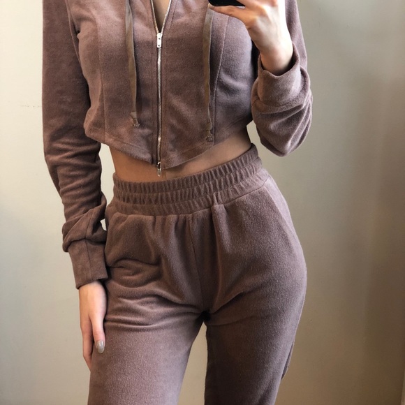 SOLD - Mia Corset Jogger Set Taupe - Picture 8 of 8